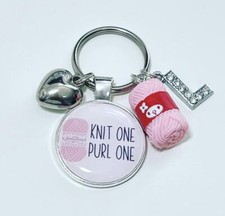 Knitting personalised keyring