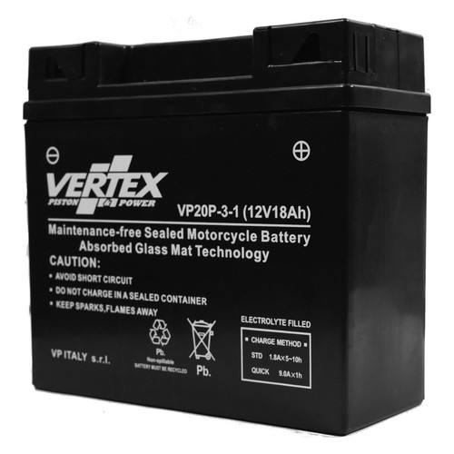 Vertex motorcycle battery fits - vertex,