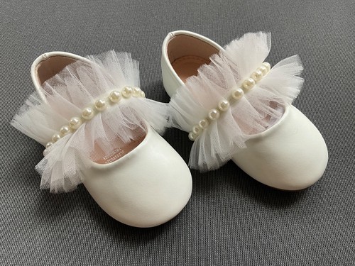 White tulle pearl baby - tulle,