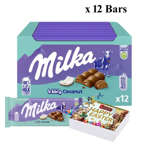 Milka bubbly coconut chocolate - coconut,
