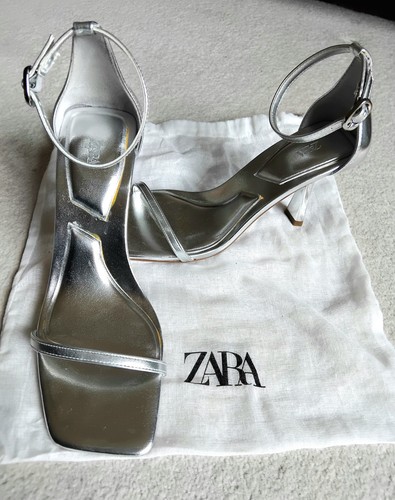 Zara womens silver sandals - zara,