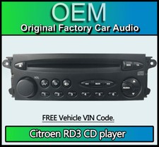 Citroen Xsara Picasso car stereo CD player Citroen RD3 radio + FREE Vin Code