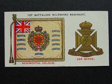 No35 1st BATT WILTSHIRE REGT Regimental Standards & Cap Badges Players 1930