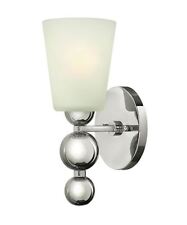 Polished Nickel Single Contemporary Wall Mounted Light Fitting