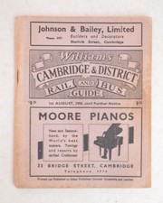 Bus Coach Provincial Timetable William's Cambridge & District 1st August 1958