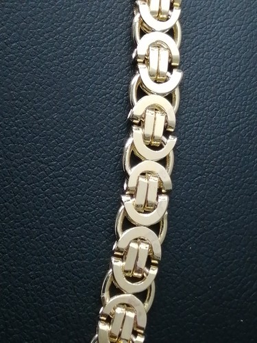 9ct yellow gold flat - 9ct, byzantine
