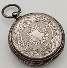 Sterling Silver Victorian Ladies Pocket Fob Watch 1886 WL Walter Low