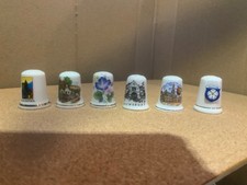 6 Mixed collectible Thimbles