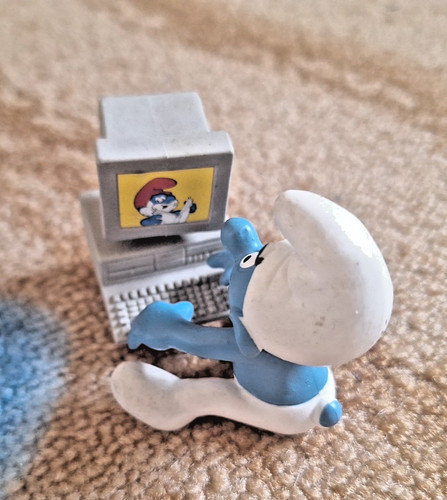 Vintage smurf smurfs - figure,