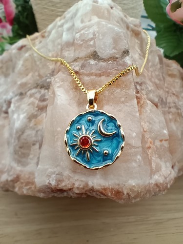 Gold plated 18k - blue,