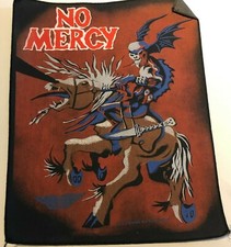 Vintage Razamataz No Mercy Rock Back patch Large 37 x 29cm Metal Biker