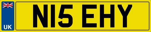 Nice initials number plate n15 - initials,