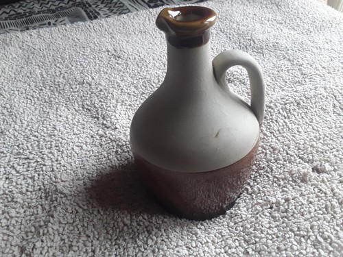 Vintage stoneware monks jug - stoneware,