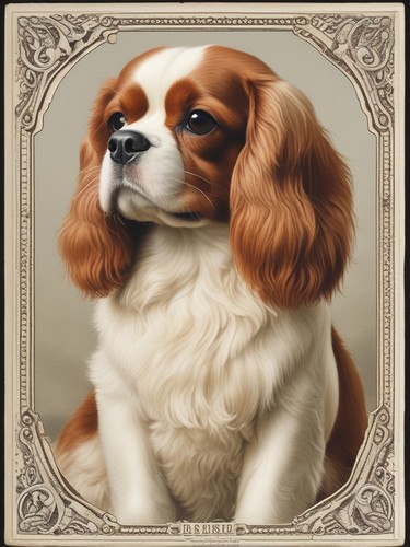 Cavalier king charles vintage - king,