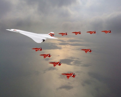 British airways concorde red - british,