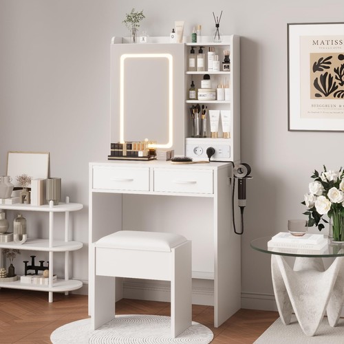 Vanity table set with - with, led