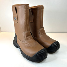 JCB Work Rigger Boots Apollo Leather Steel Toe Cap Fleece Lined Size 9 UK