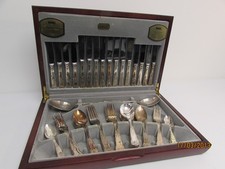 (ref1J) Viners Silver Plated 58 pce Kings Royale Canteen Cutlery Set