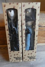 2 X MOTOR TEDDY BEARS MOTORCYCLE / PUNK BIKER CHICKS BIKER GIRLS PLUSH