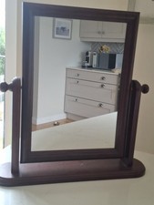 Wooden Swing Mirror Dressing Table Freestanding