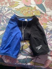 Speedo Racing Trunks – Black & Blue (Size 24)