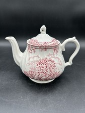Royal Wessex Willow Rosa Pink and White Lidded Teapot Made In England
