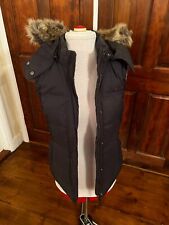 Jack Wills Womens Black Hooded Puffa Gilet. Size 8. Feather/Down insulation