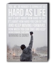 Rocky balboa quote canvas - rocky,