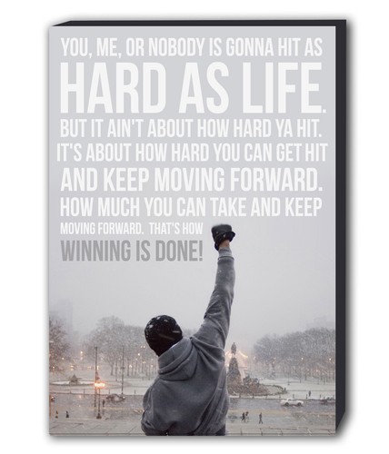 Rocky balboa quote canvas - quote, wall