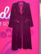 Nancy Mac Vintage 1940's Style Red Velvet Party Coat - New Without Tags - UK 14