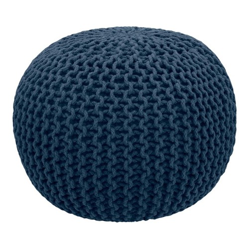 50cm knitted pouffe - knitted,