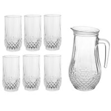 7 Piece Glass Pitcher Jug With
