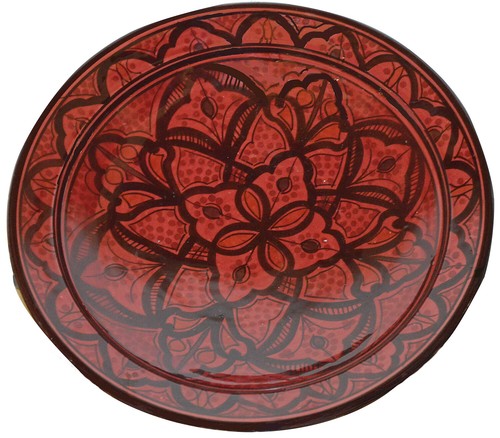 Moroccan ceramic serving plate - serving,