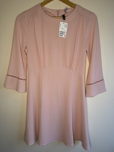Blush pink fit flare - h&m,