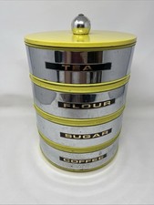 Vintage MCM Stacking Canisters