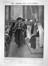 Original Old Antique Print