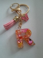 Resin Alphabet Keyring