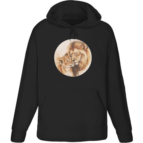 Father lion with - 'father, cub'
