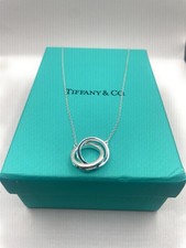 Tiffany & Co Sterling 925 Interlocking Circles Necklace In Original Gift Box