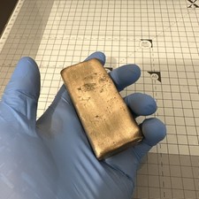 0.482 KG BRASS INGOT MADE FROM RECYCLED SCRAP BY MELTING IPSWICH ( LOT 587 )