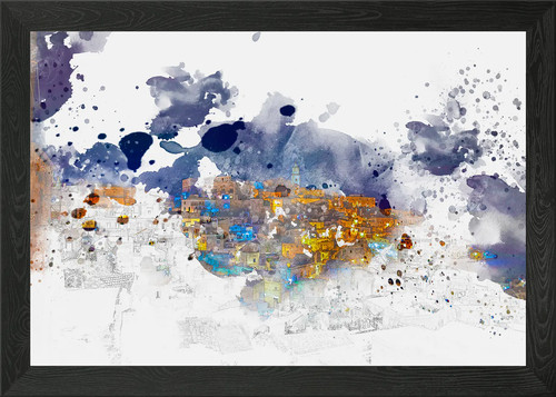 Watercolor cityscape matera - watercolor,
