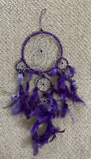 Hanging Dream Catcher Purple Feather  Halloween Theme