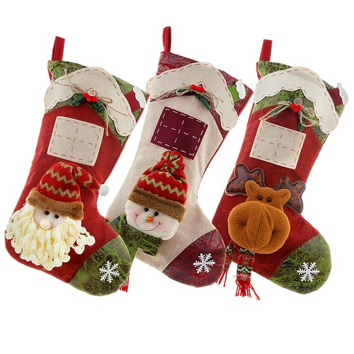 Christmas stocking felt burlap - stocking,