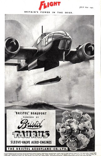 1941 advert bristol beaufort - 1941,