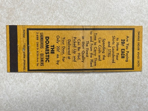 Ao422 vintage matchbook cover - vintage,