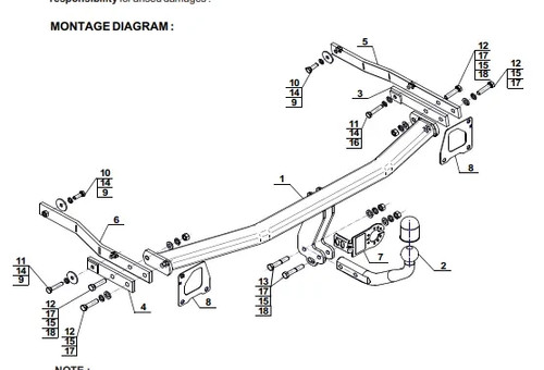 Swan neck tow - swan,