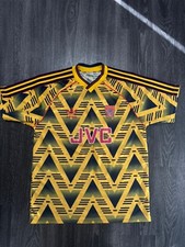 Original Authentic Adidas Arsenal 1991/1993 Away Shirt 'Bruised banana' - M