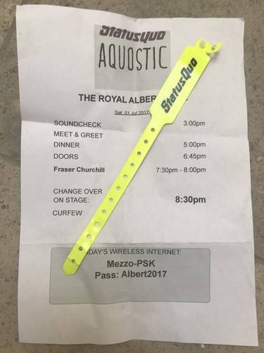 Status quo backstage - backstage, pass