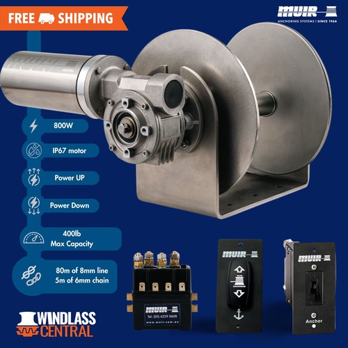 Muir dw08 drum anchor winch - anchor,