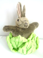 Rabbit in Lettuce Soft Plush Toy Hand Puppet by The Puppet Company 13 inch